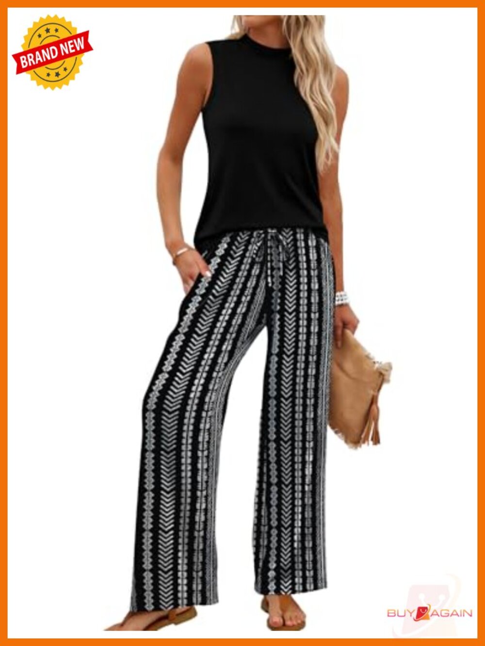 Women's Two Piece Mock Neck Wide Leg Pants Set